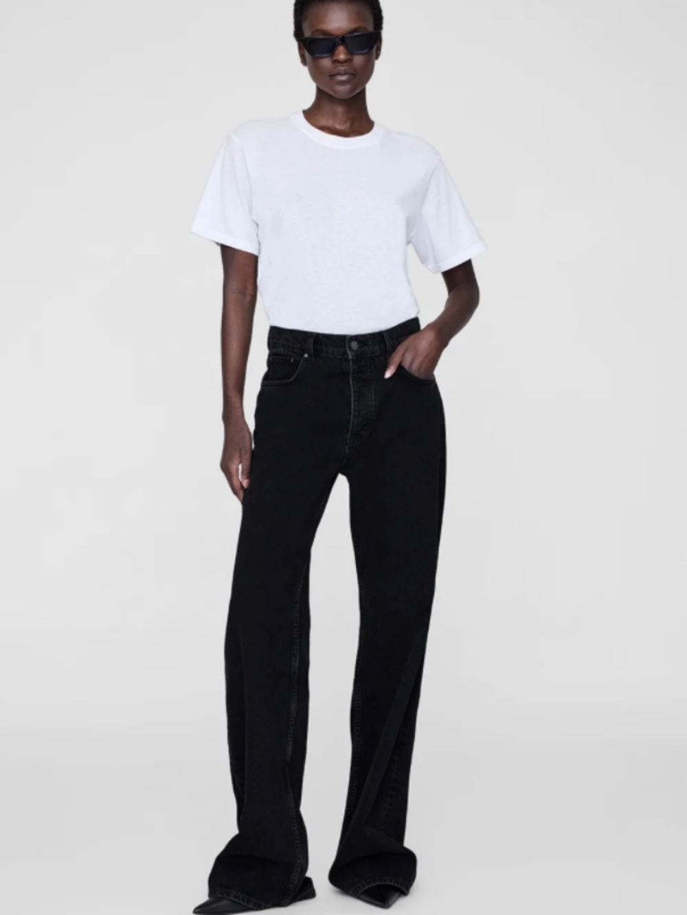 ANINE BING Hugh Jean 34” – Vintage Black – Size 25